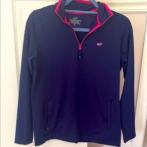 Vineyard Vines Navy Quarter-Zip Pullover